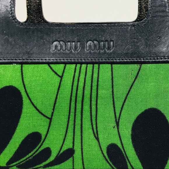 Miu Miu Vintage Green Flowered Purse - Picture 4 of 8
